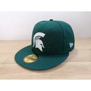 Michigan State Spartans NCAA New Era 59FIFTY Fitted Hat - Green 7 3/4.